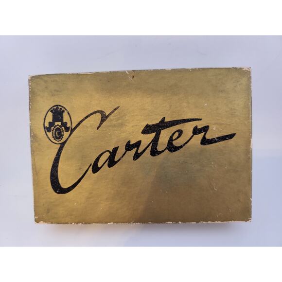 Vintage Carter Leather Wallet Black Red w Box Greenwich Village NY NOS - Picture 14 of 16